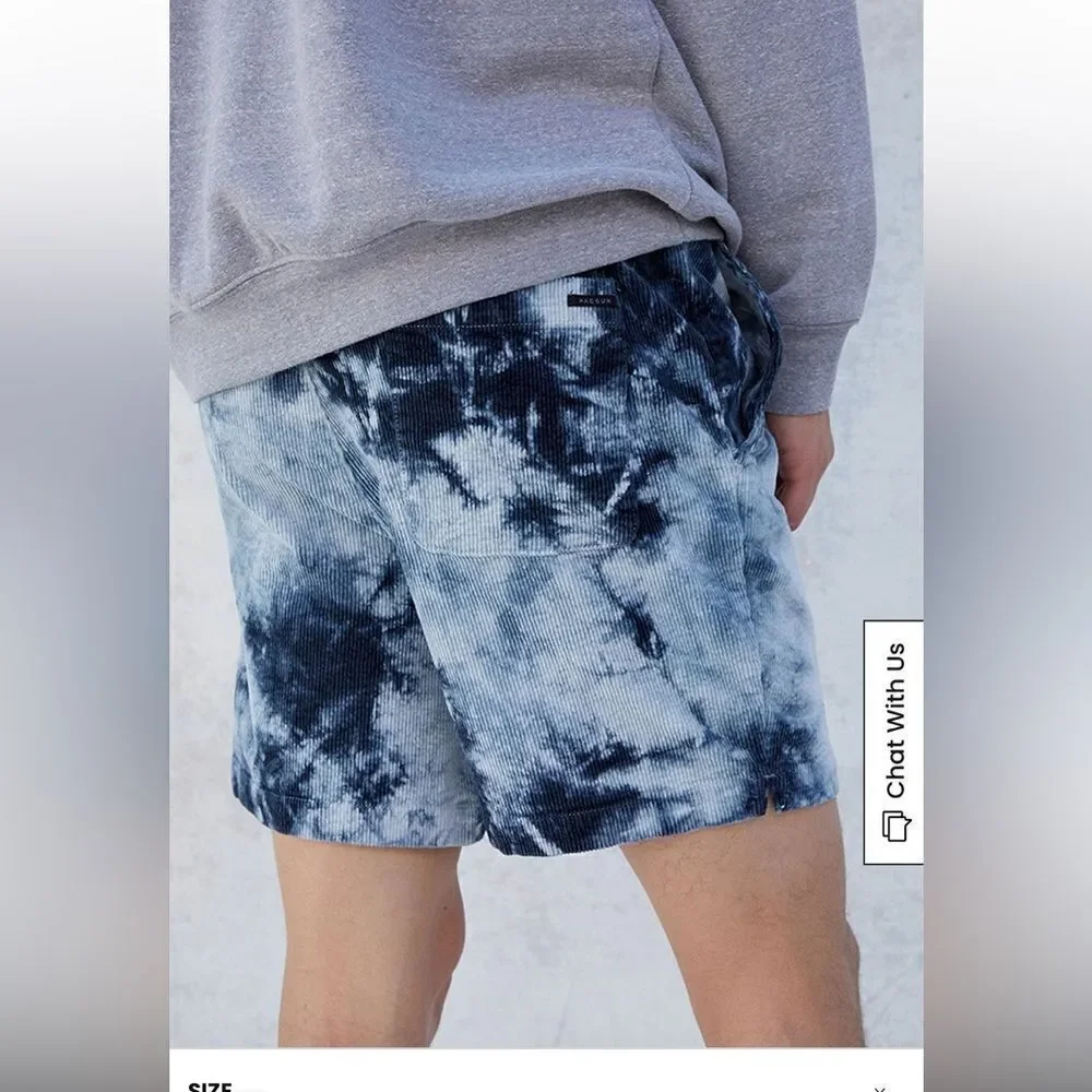 Pacsun tie dye corduroy shorts. Size medium - Picture 4 of 7
